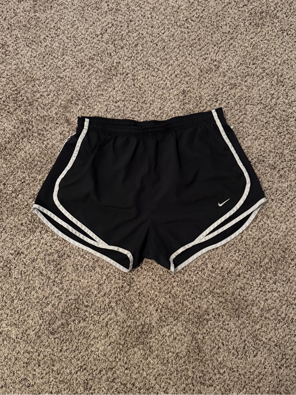 Nike Women’s Black Athletic Shorts with White Piping